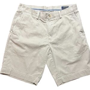 Polo by Ralph Lauren Men's Cream Flat Front Shorts